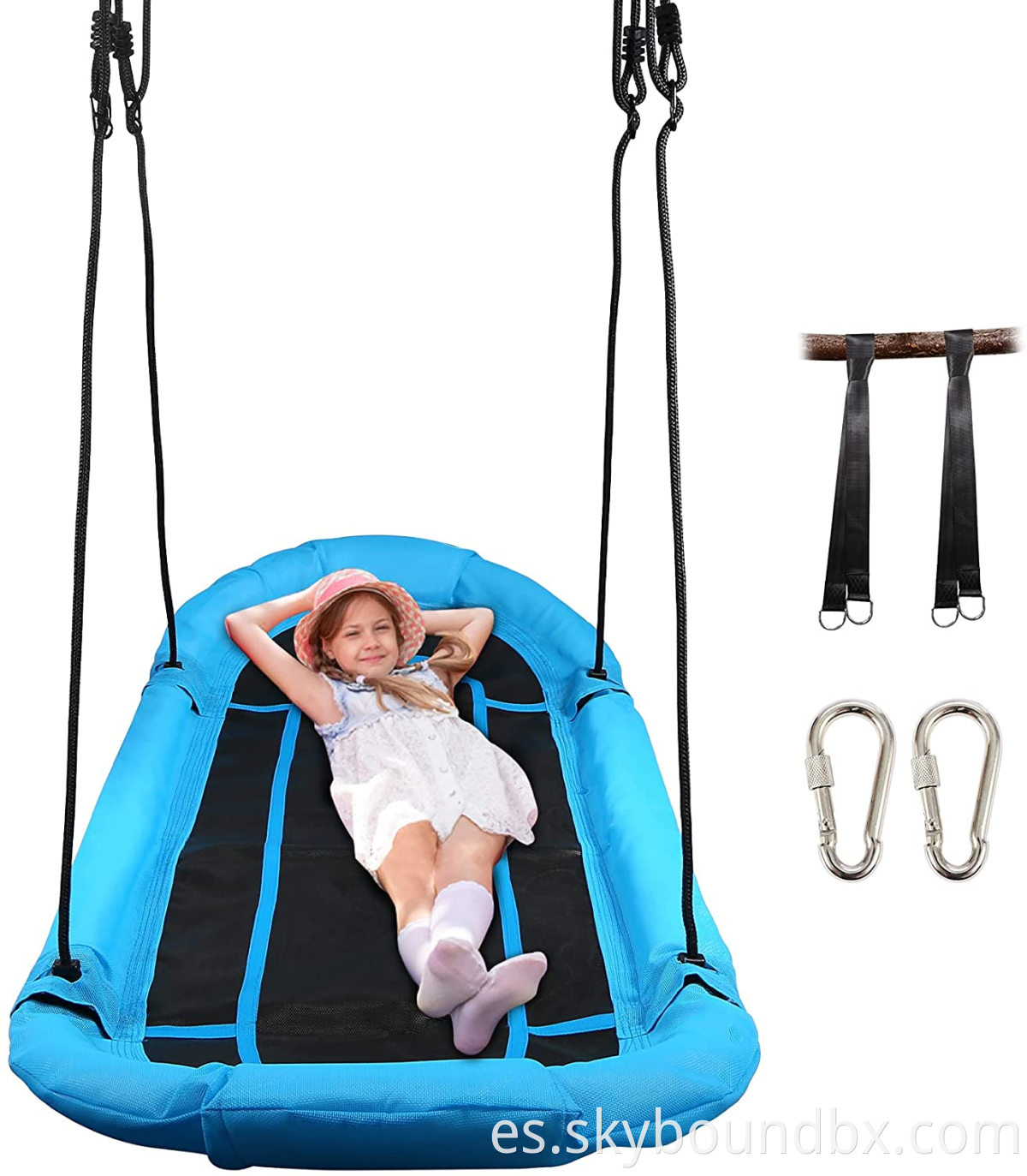 Garden al aire libre Plataforma ovalada de plastilina Swing para niños